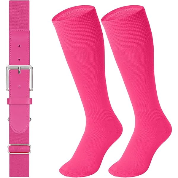 Chenchen Baseball Belt and Socks Combo Set Adjustable Softball Socks and Elastic Belt for Youth and Adult