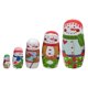 thumbnail image 3 of 5x de Papá Noel navideño, muñeco anidado apilable, muñecas Matryoshka pintadas a mano, muñecos de deseos anidados para Halloween,, 3 of 9