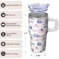 thumbnail image 3 of 20oz elephant Tumbler with Handle Long Lasting Travel Car Home Cup Perfect Graduation Christmas Gift for Women Men elephant Lovers, 3 of 6