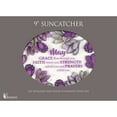 thumbnail image 2 of Dicksons Grace, Faith, Strength Purple 6.5 x 9 Inch Glass Sun Catcher with Suction Cup, 2 of 2