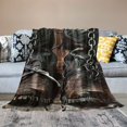 thumbnail image 2 of Orinice  Western Soft Flannel Fleece Throw Blanket, Old Leather Boots and Spurs Rustic Rodeo Equipment USA Style Art Picture Print, Cozy Plush for Indoor and Outdoor Use 40x50in, 2 of 6