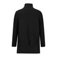 thumbnail image 4 of Womens Plus Size Sweaters Long Sleeve Crew Neck Split Hem Casual Oversized Ribbed Knit Tunic Pullover Tops Black XL, 4 of 6