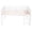 White (Pine Wood), variant on Hassch Low Loft Bed, Full Size Rubber Wood Loft Bedframe with Ladder and Guardrail, Espresso