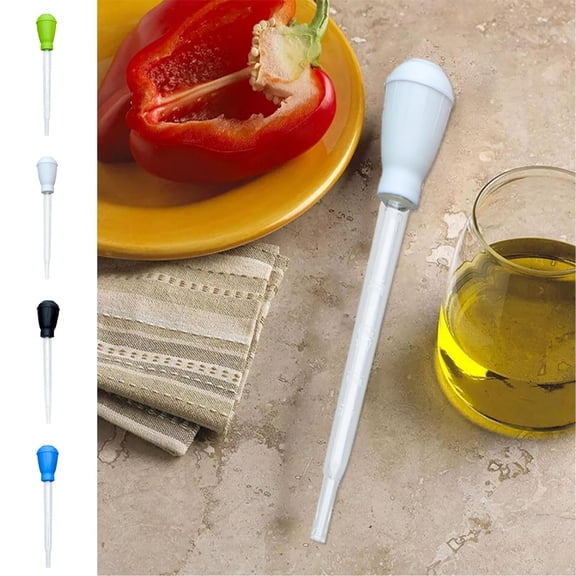 hulanddfd Turkey Baster Baster, Tool for Cooking - Easy to Use and Clean - Powerful Bulb Baster - Flavored with Meat Beef, Chicken, for BBQ Grill Baking Kitchen Cooking White