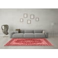 thumbnail image 3 of Ahgly Company Indoor Square Medallion Red Traditional Area Rugs, 4' Square, 3 of 4