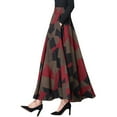 thumbnail image 2 of BUYISI Casual Floral Aline Skirt for Women with Pockets and High Waist Design Dark ren XL, 2 of 7
