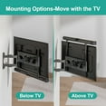 Full Motion TV Wall Mount for Most 32-70 inch Flat Curved TVs+ Soundbar ...