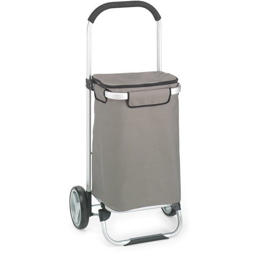 Homz® Euro Tote Cart with Snap Lock Wheels, Gray