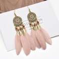 thumbnail image 3 of Pendientes de plumas estilo corte retro de moda 2PCS TIPO4, 3 of 5