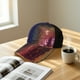 thumbnail image 4 of Gorra de béisbol con lentejuelas brillantes, ajustable, de malla, transpirable, para el sol, de viaje y con visera para fiestas, para mujer., 4 of 5