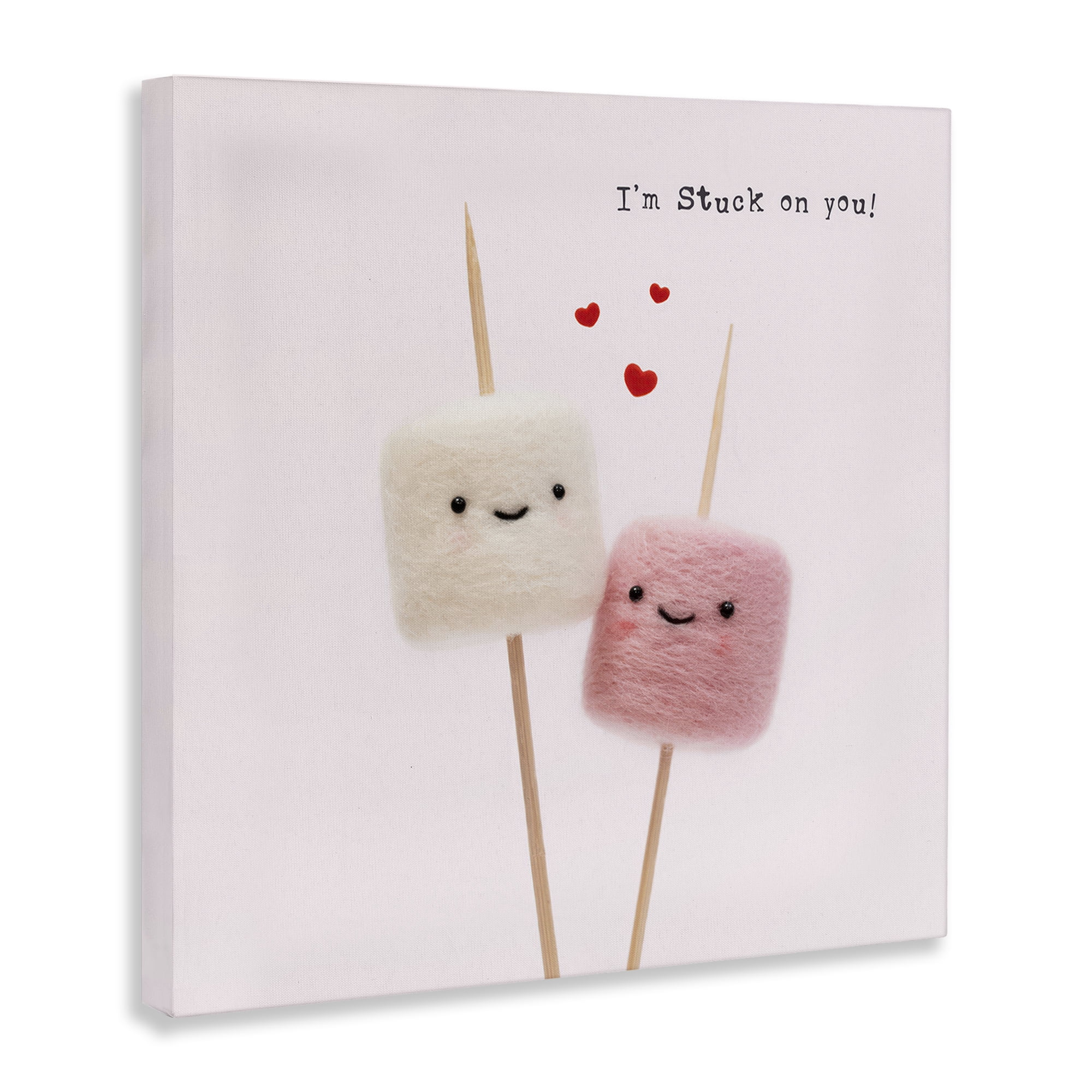 Stupell Industries Cute Stuck On You Food & Beverage Painting Wrapped Canvas Art Print Wall Art, 17 x 17