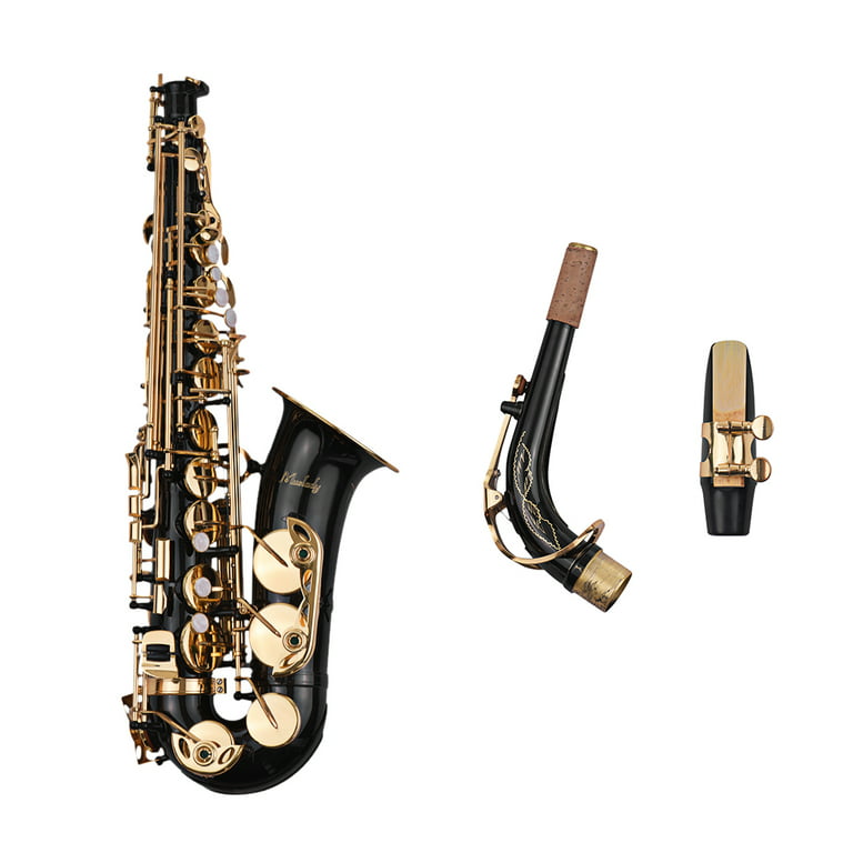 Dcenta Eb Alto Saxophone Sax Brass Lacquered Gold 82Z Key Type