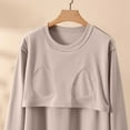 thumbnail image 4 of Sakmal Soft Moomoo Womens Nightgowns Long Sleeve Mumu Dress Long Solid Womens Nightgown 2X, 4 of 5