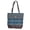 Turquoise Brown, variant on Challenger Women Canvas Handwoven Brown Leather Handbag Tote Purse 17RT2106-215