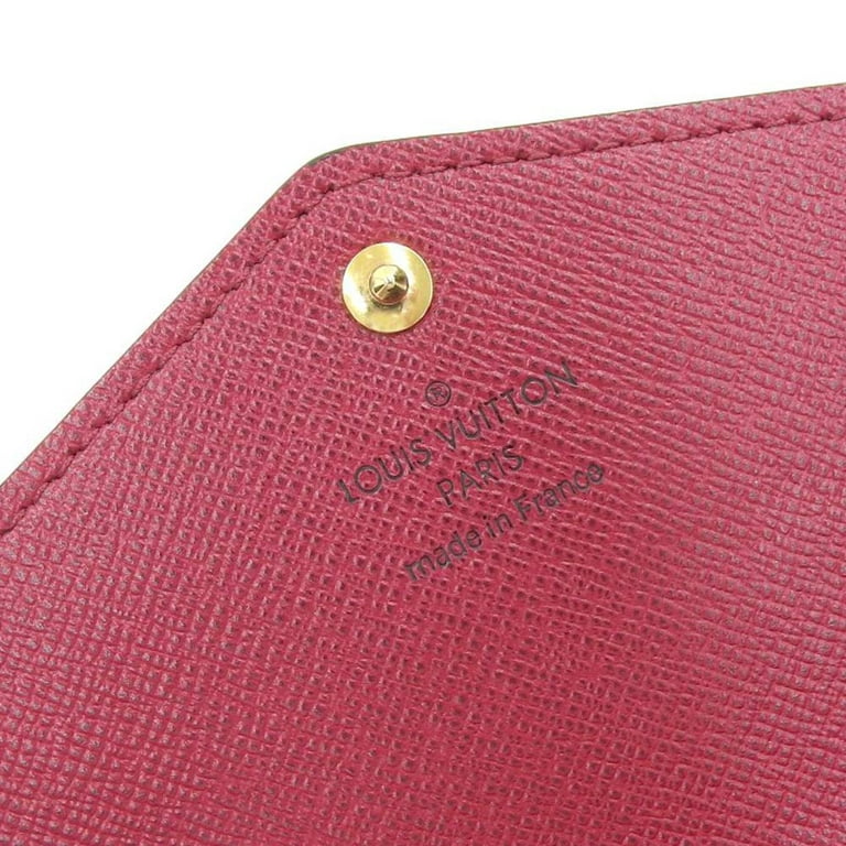 Pre-Owned Louis Vuitton LOUIS VUITTON Monogram Portefeuille Sarah Long  Wallet with Hook Fuchsia Red M62234 (Good) 
