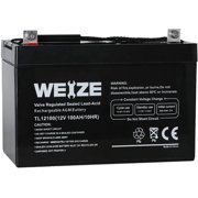 Weize 12V 100AH Deep Cycle AGM SLA VRLA Battery for Solar System RV Camping Trolling Motor, in Series 24V 36V 48V