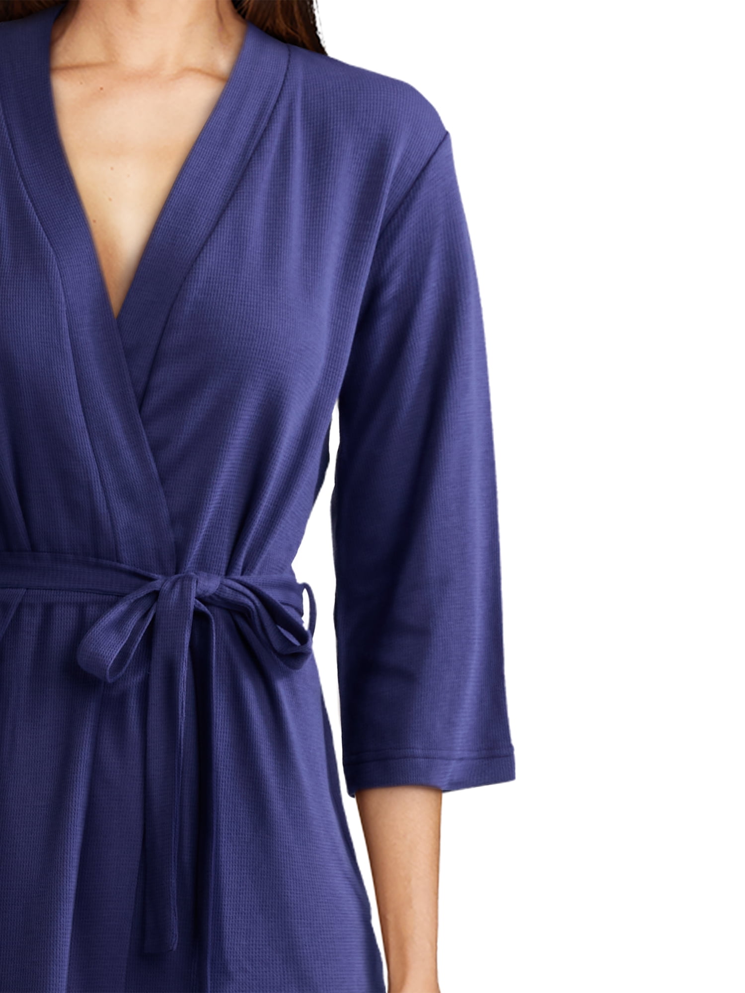 Lissome Women's and Women's Plus Size Waffle Knit Wrap Robe, Size S-4X