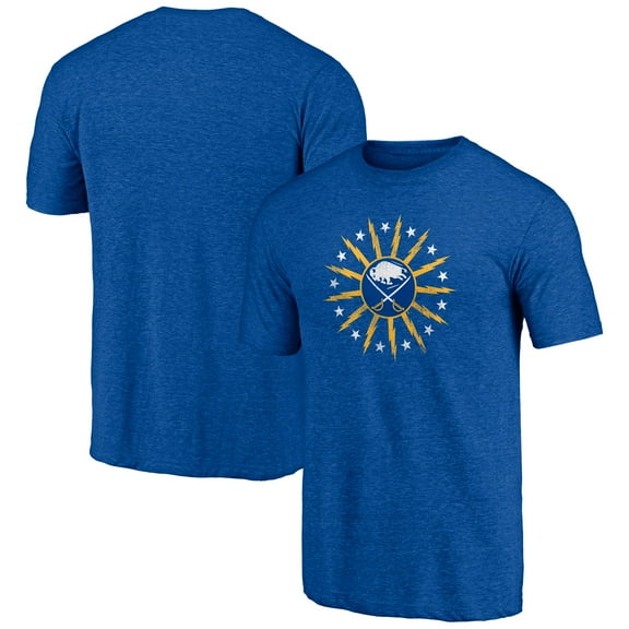 Men's  Royal Buffalo Sabres Shoot to Score Tri-Blend T-Shirt