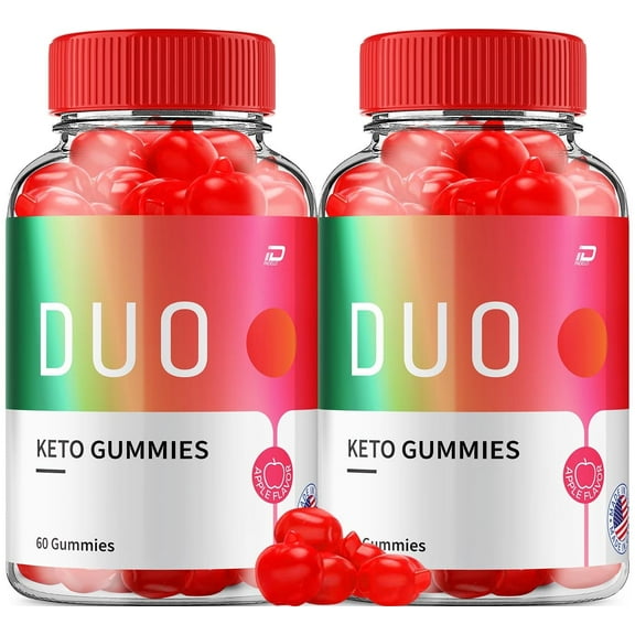 (2 Pack) Duo Keto ACV Gummies Supplement – Duo   ACV Gummies Apple Cider Vinegar 1000MG, Duo Gummies Reviews, Vitamin B12 (120 Gummies)