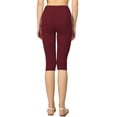 thumbnail image 2 of Womens High Waist Seamless Cotton Capri Leggings, 2 of 5