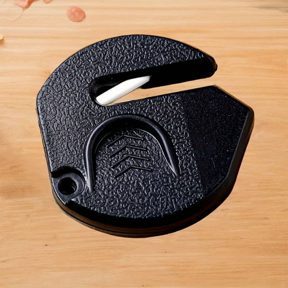 Ceramic Knife Sharpener – Portable Manual Sharpening Stone with Non-Slip Ergonomic Grip, Cord-Free Compact Tool for Kitchen Knives, Scissors & Outdoor Use