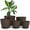 Brown, variant on - Plant Pots Indoor with Drainage - 7/6.6/6/5.3/4.8 Inches Home Decor Flower Pots - Plastic Planters for Indoor Plants, Cactus, Succulents Pot (Mint, Pack of 10)