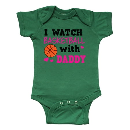 

Inktastic I Watch Basketball with Daddy Gift Baby Boy or Baby Girl Bodysuit
