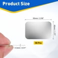 thumbnail image 2 of 50pcs Adhesive Metal Plate for Phone Magnet (2.6 Inch) - Rectangular Iron Stickers Universal Plates Sheets for Magnetic Car Mount Holders/Phone Case/Wall, 2 of 7