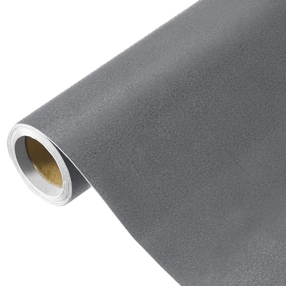 Uxcell Wallpaper Peel and Stick Wallpaper Contact Paper Solid Color Vinyl Self-Adhesive Wall Paper Decorative Dark Grey 118" x 15.7"