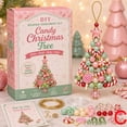 thumbnail image 2 of DIY Christmas Tree Beaded Ornament Kit with Pearls Crystals Charms, Beginner-Friendly Holiday Craft for Tree Decor Gift, 2 of 6