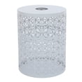 thumbnail image 5 of Side Table With Built-In Solar Powered Light, Hollow-Out Design Classic Living Room Table, Metal Patio Accent Side Table For Yard Balcony Garden Bedside Small Spaces, 5 of 9