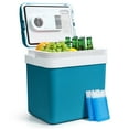 thumbnail image 2 of Astroai 24 Liter (26 qt)  Electric Cooler, Thermoelectric Car Fridge, Portable Refrigerator for Home and Travel, 12V DC, Blue-Green, 2 of 9