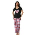 thumbnail image 4 of Women's love-themed printed short-sleeved pants, casual home wear set that can be worn as outerwear, 4 of 5