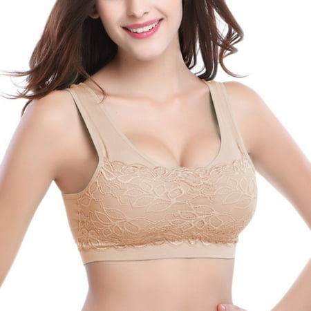 

Women s Lace Yoga Bra Seamless Anti Emptied Underwear Ladies Running Fitness Sports Wire Free Bra