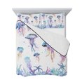 thumbnail image 7 of Coastal Jellyfish Twin Size Down Alternative Comforter, Lightweight Comforter Quilt Bedding Set with Pillow Shams Summer Beach Nautical Ocean All Seasons Bed Comforter Duvet Insert 68"x86", 7 of 7