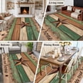 thumbnail image 5 of Western Texas Star Vintage Area Rugs 6'x9', Small Throw Rugs for Kitchen Dining room, Retro Farmhouse Brown Green Wooden Indoor Outdoor Rug Non-Slip Low Pile Carpet Runner Reversible Floor Mats, 5 of 8