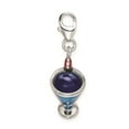 thumbnail image 3 of Auriga Fine Jewelry 925 Sterling Silver Enameled 3-D Blue Hawaii Charm Pendant for Women (L- 30mm, W- 14mm), 3 of 6