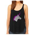 thumbnail image 1 of LA Pop Art Women's Premium Word Art Flowy Tank Top - Unicorn, 1 of 2