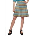 thumbnail image 5 of Moomaya Short Length Pleated Cotton Printed Mini Skirt For Women Casual Clothing, 5 of 6