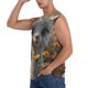 thumbnail image 3 of Balery Adorable Llama In Flowers Camisetas sin mangas para hombre, absorbe la humedad y protege contra el mal olor.-3X-Large, 3 of 7