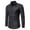 Black, variant on Fesfesfes Long Sleeve Shirt Mens Printed No Iron Loose Button Lapel Long Sleeved Shirt