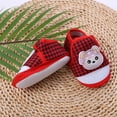 thumbnail image 3 of Modisza Baby Walking Shoes Infant Barefoot Slip on Sneakers Cartoon Bear Hook and Loops Indoor Shoe Little Kid Casual Sneaker Red Size 3.5, 3 of 6