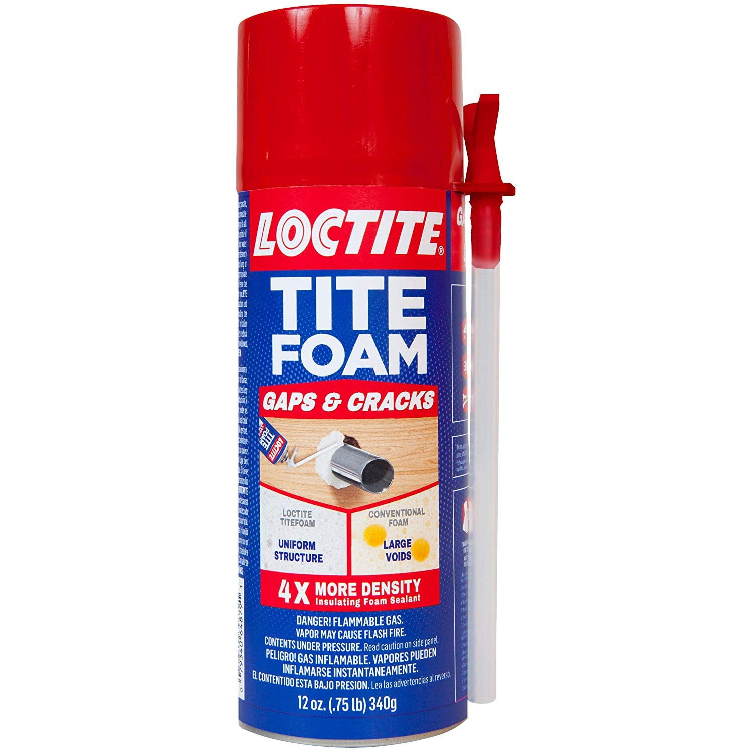 Loctite TITEFOAM Insulating Foam Sealant, Case of Eight 12 Ounce Cans