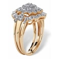 thumbnail image 2 of PalmBeach Jewelry 1/7 TCW Pave Diamond 3-Piece Floral Bridal Set in Solid 10k Gold, 2 of 5