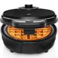thumbnail image 1 of Chefman Anti-Overflow Belgian Waffle Maker, Shade Selector, Non-Stick, Black, 1 of 9