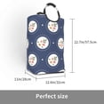 thumbnail image 3 of DouZhe 50L Rectangular Laundry Basket, Blue Floral Background Prints Waterproof Foldable Laundry Hamper with Aluminum Handles, 3 of 6