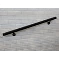 thumbnail image 2 of Aluminum Handrail Direct AHR Aluminum Wall Handrail w/ Mounts (4' Length,Black Pearl) USA Made, 2 of 5