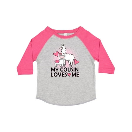 

Inktastic My Cousin Loves Me Llama Girls Toddler T-Shirt