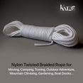 thumbnail image 4 of Katzco Nylon Twisted Braided Rope - 3/16 Inch x 100 Foot Anchor Rope - for Moving, Camping, Towing, Outdoor Adventure, Mountain Climbing, Gardening, Boat Docks, 4 of 4