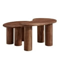thumbnail image 6 of Coffee Sofa Side End Table, Walnut Brown, Wood, Living Room Lounge Cafe Lobby Hospitality Restaurant, Modern Contemporary, HB37933, 6 of 10